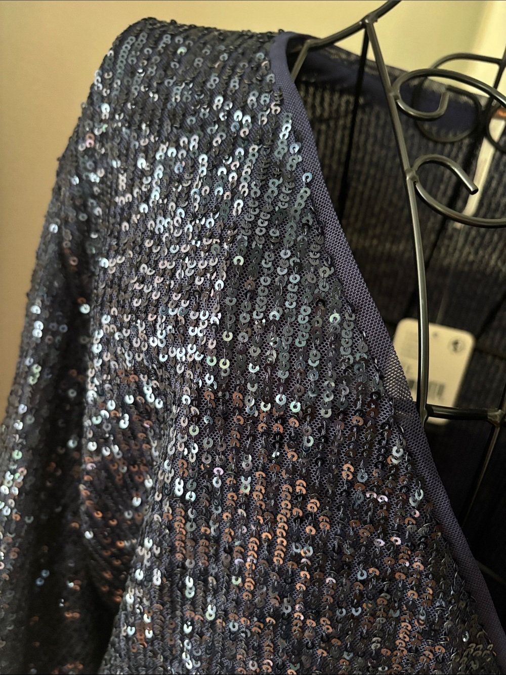 Free People Christa Sequin Romper in Blue - Picture 4 of 7